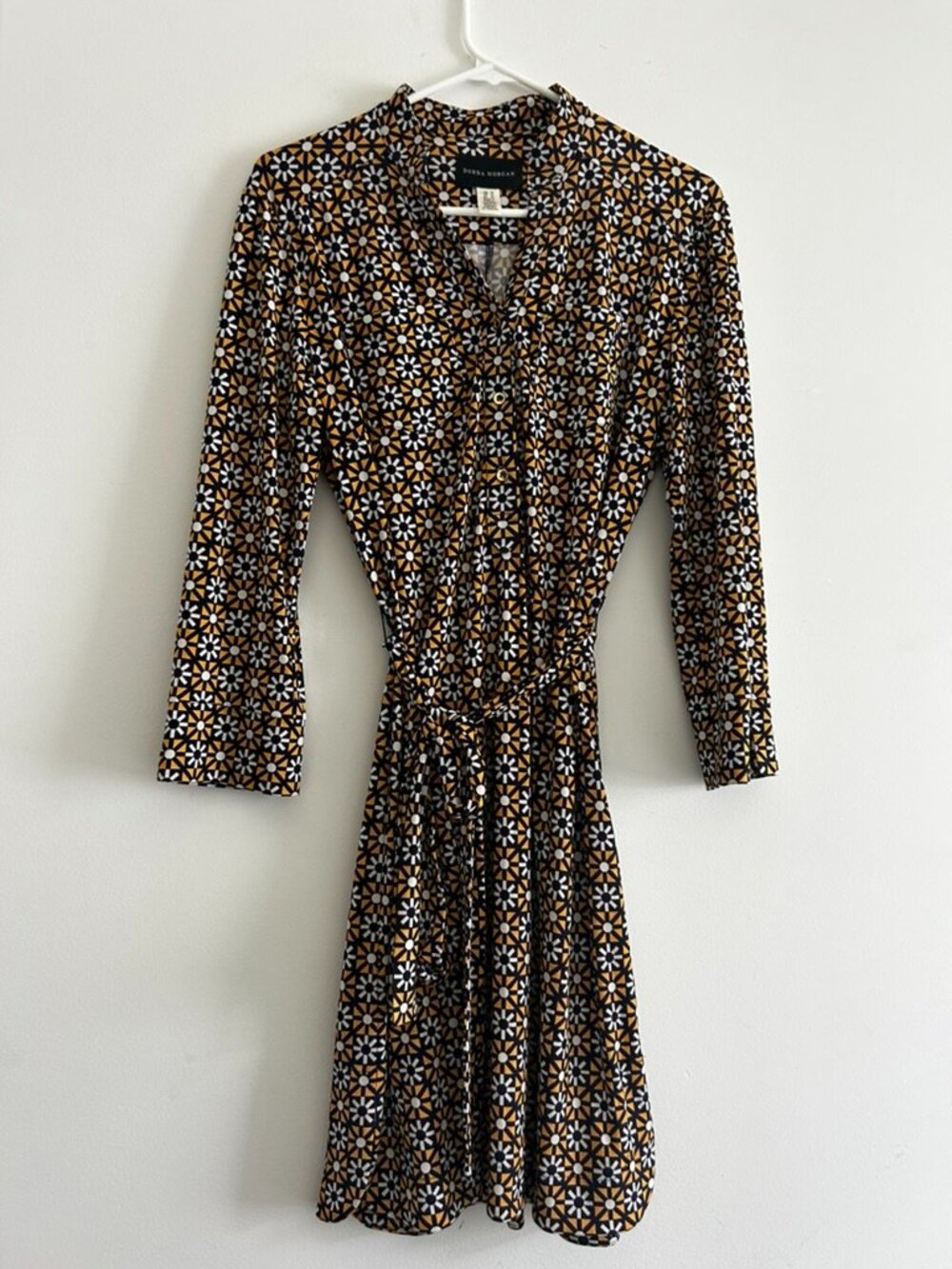 Donna Morgan Patterned Wrap Dress Size 10